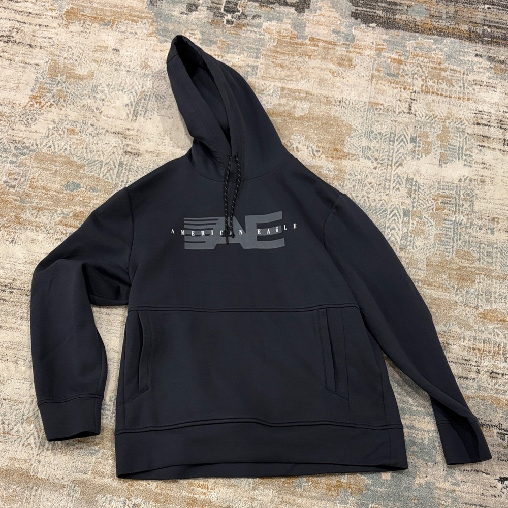American Eagle Outfitters Men's Charcoal Hoodie